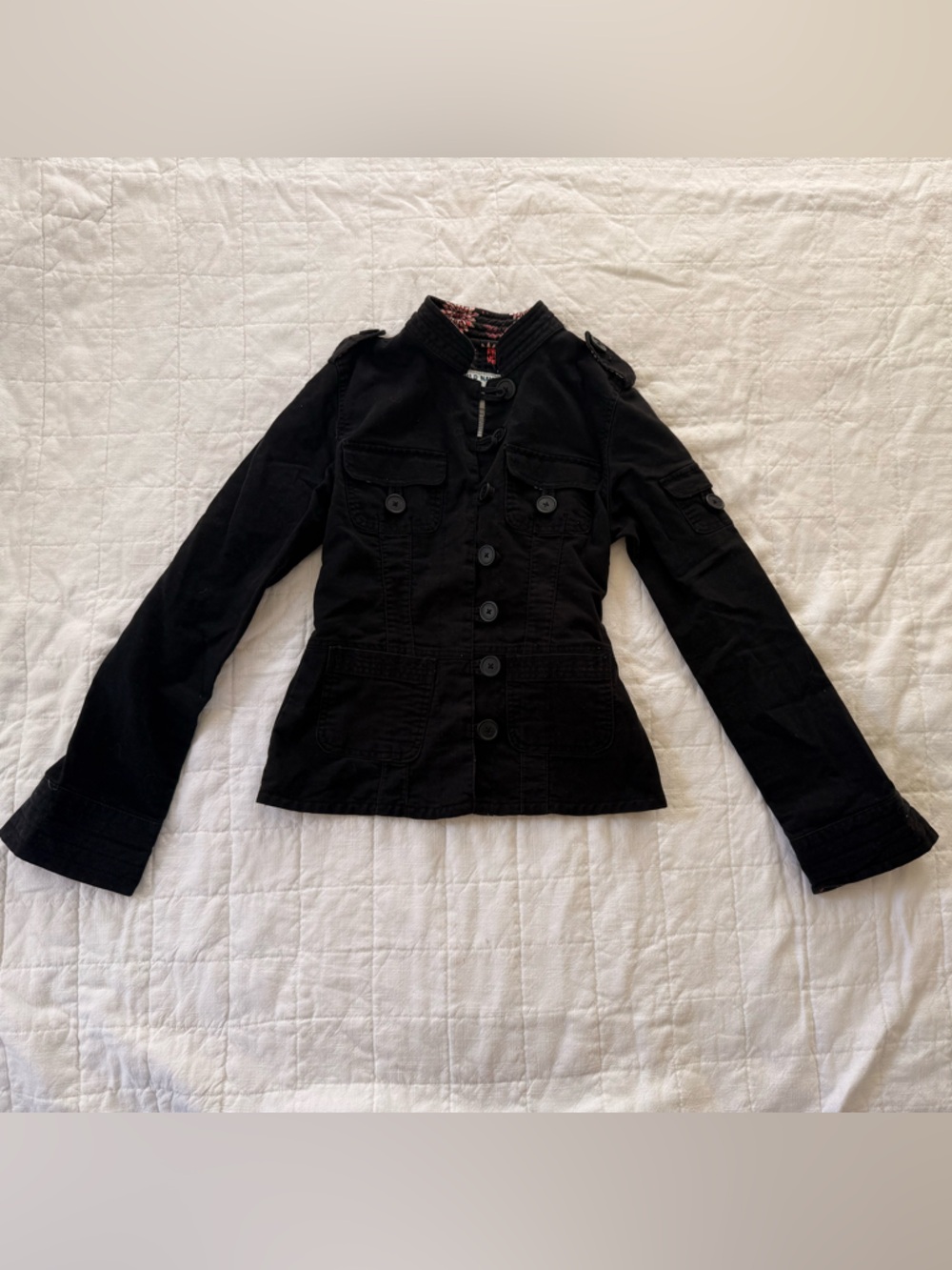Old Navy Black Button-Front Jean Jacket